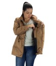 Parka Jaqueta Butu Biru Extra Grande Plus Size Feminino - Ocre liso